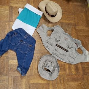 toddler fishing vest and hat